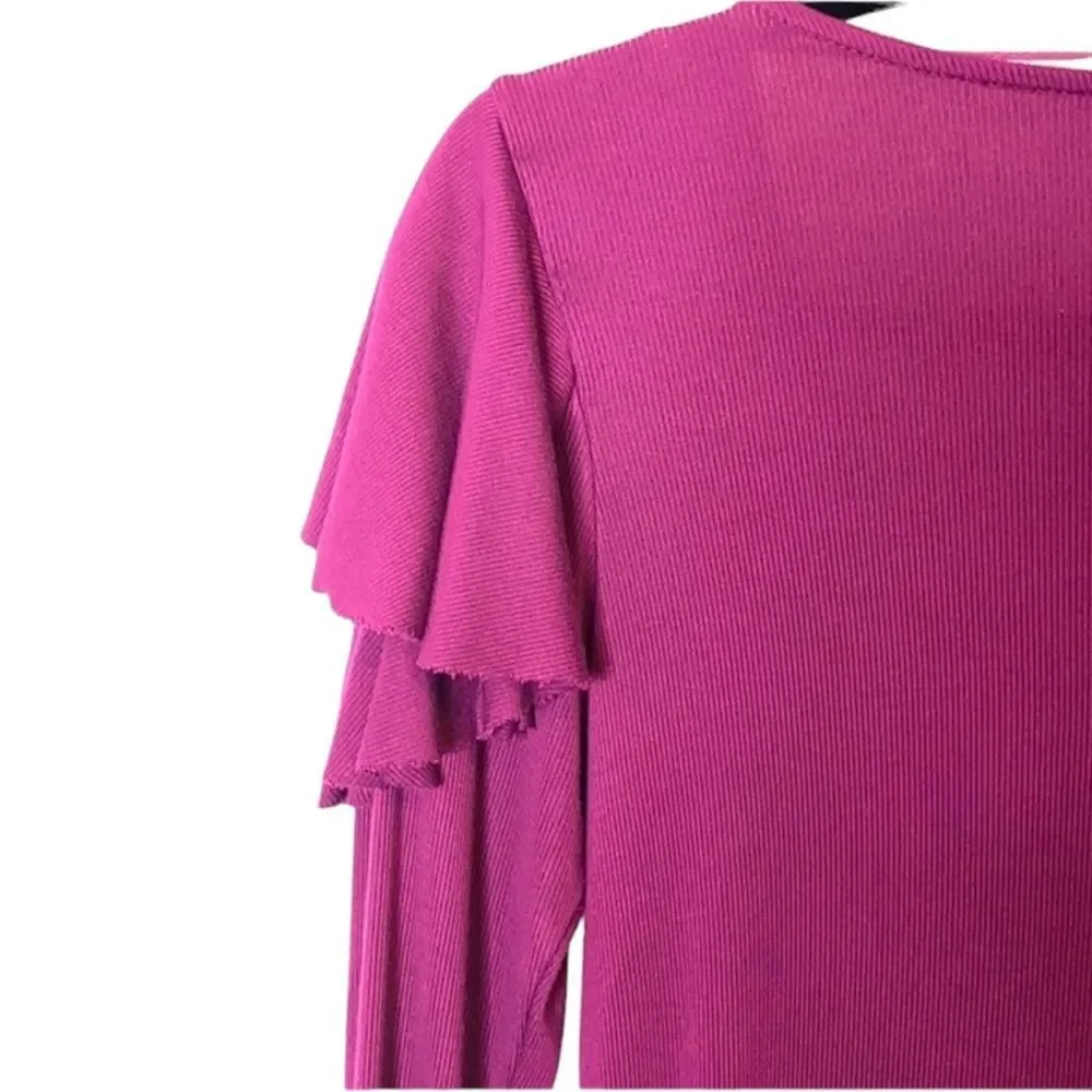 Free People On Rewind Ruffle Blouse Size M